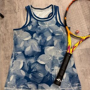 Tail Blue and White Floral Tank Top